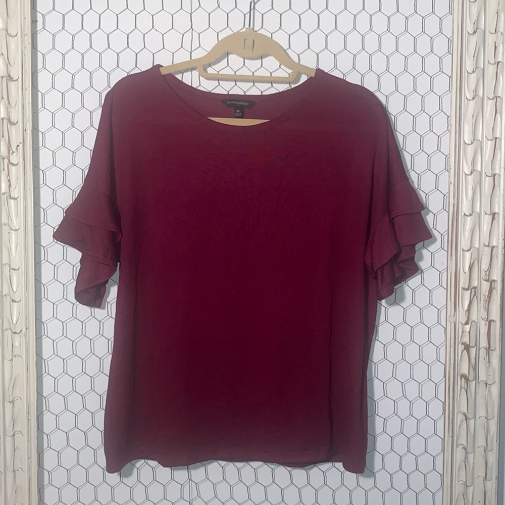 Banana Republic Factory Ruffle Sleeve Top